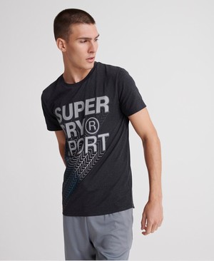 Superdry Core Gradient Graphic Férfi Pólók Fekete | BWERC0246